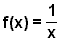 f(x)=1/x